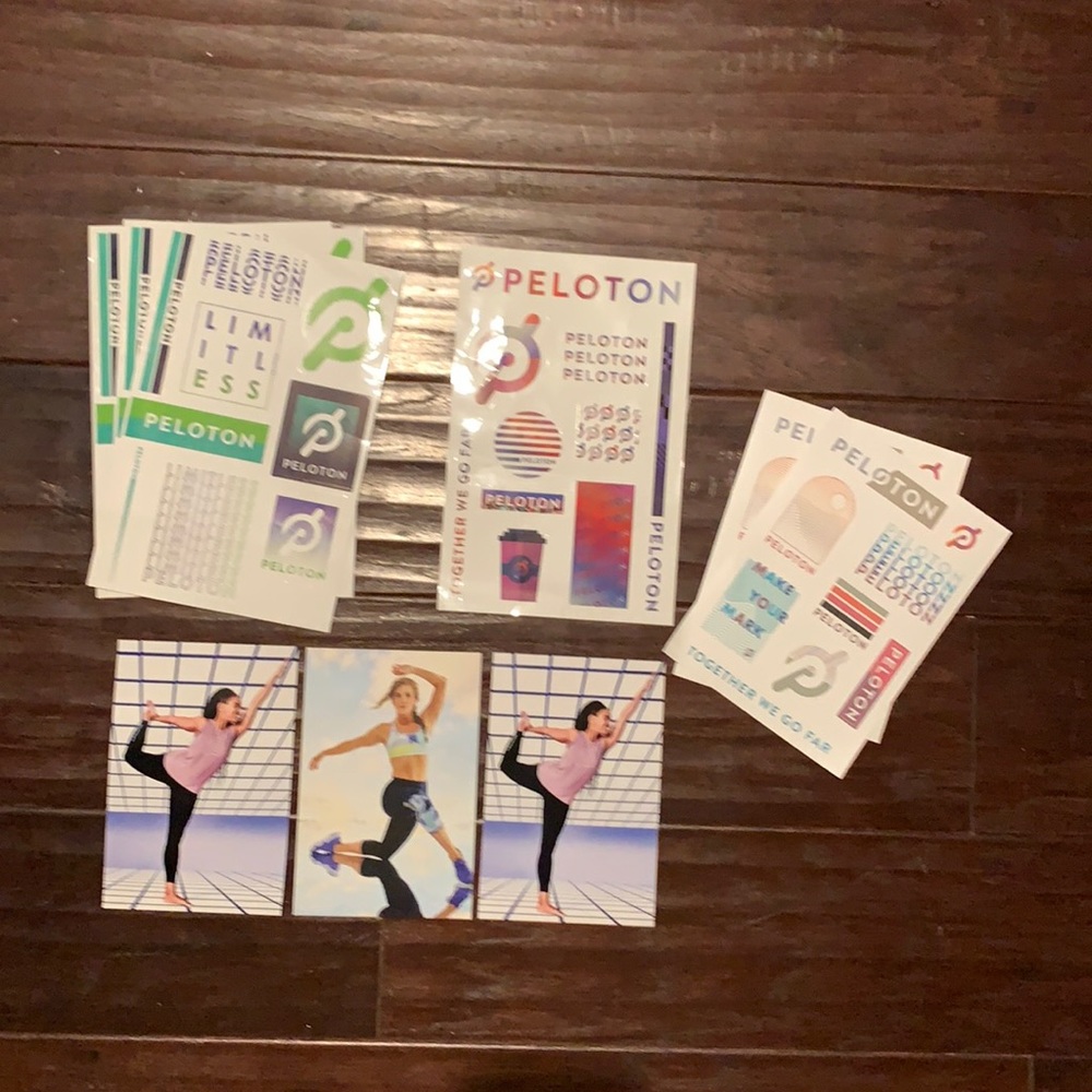 Peloton Stickers - 6 Sheets and 3 Cards